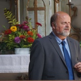 Na konci bohoslužby promluvil starosta obce Jan Mečíř